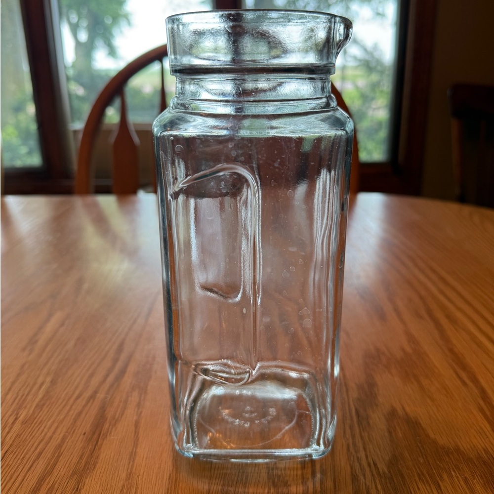 Anchor Hocking Glass Square Pitcher